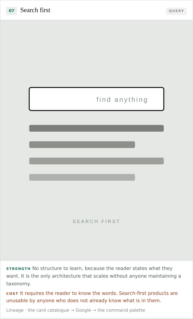 Search first